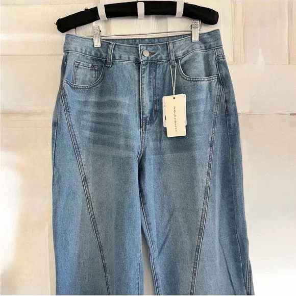 Commense Vintage Denim Straight Leg Pants - Picture 4 of 14